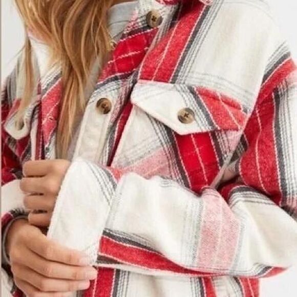 aerie new plaid button up shirt - Picture 3 of 9